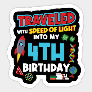 4. Birthday - Science Birthday Sticker